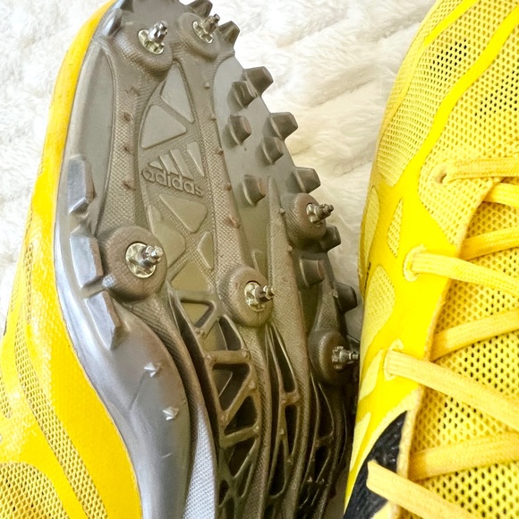 ADIDAS Adizero Prime Accelerator Yellow/Black Sprint Track Spikes - Mens 9.5 - Picture 3 of 9